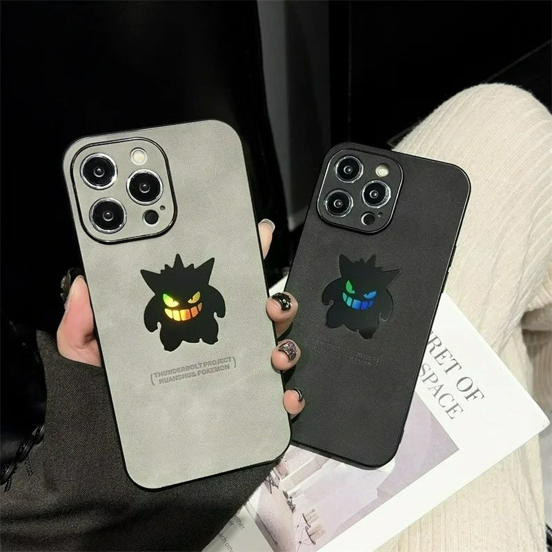 Apple Iphone 15 - Cartoon Anime Gengar Lederen Textuur Laser