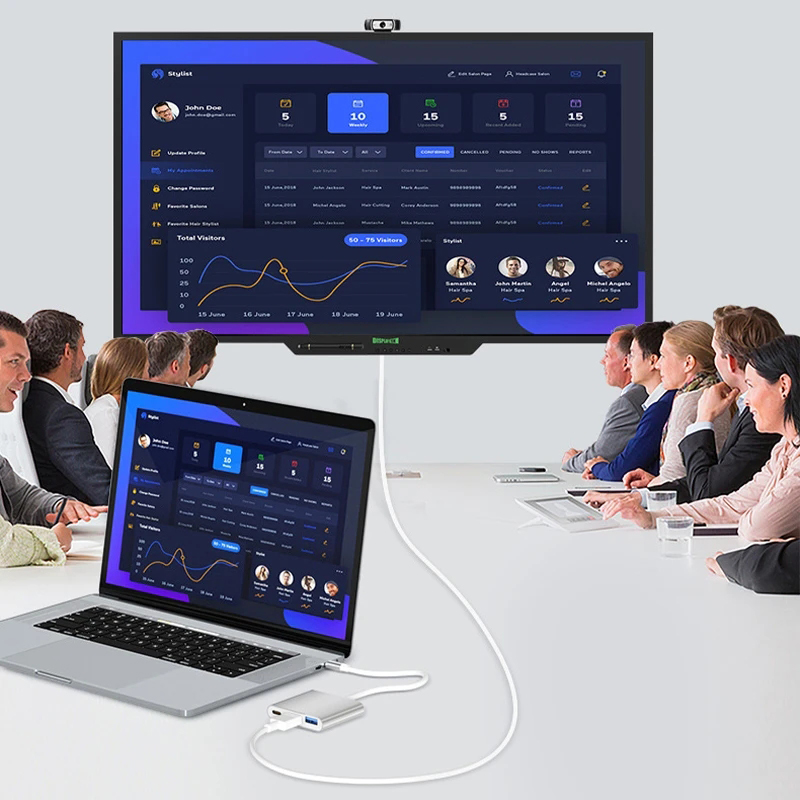 Tablet Pc Accessories - 3-in-1 USB Type-C Hub naar 4K