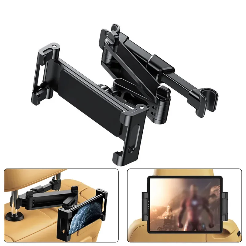Toddler Tablet Accessories - 360 graden draaibare verstelbare autohoofdsteun Telefoon