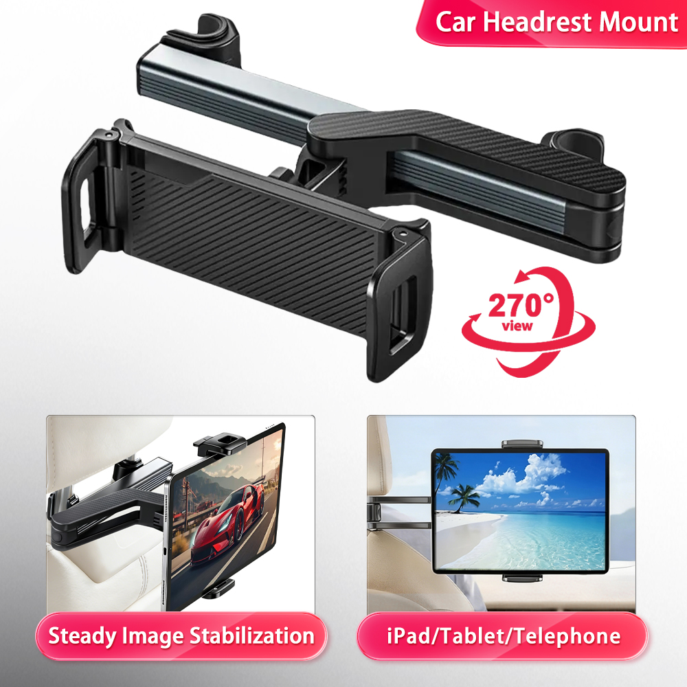 Toddler Tablet Accessories - Verbeterde telescopische auto-achterkussen telefoonhouder tabletstandaard hoofdsteun