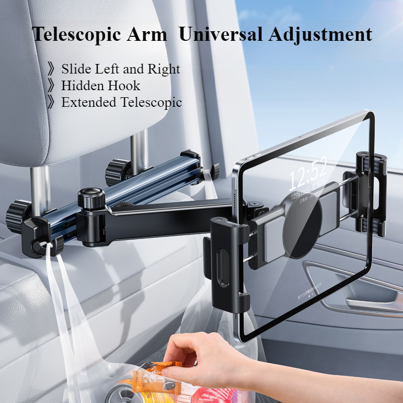Toddler Tablet Accessories - Hipacool Telescopische Autotelefoonhouder Tablet Rugleuning Hoofdsteun