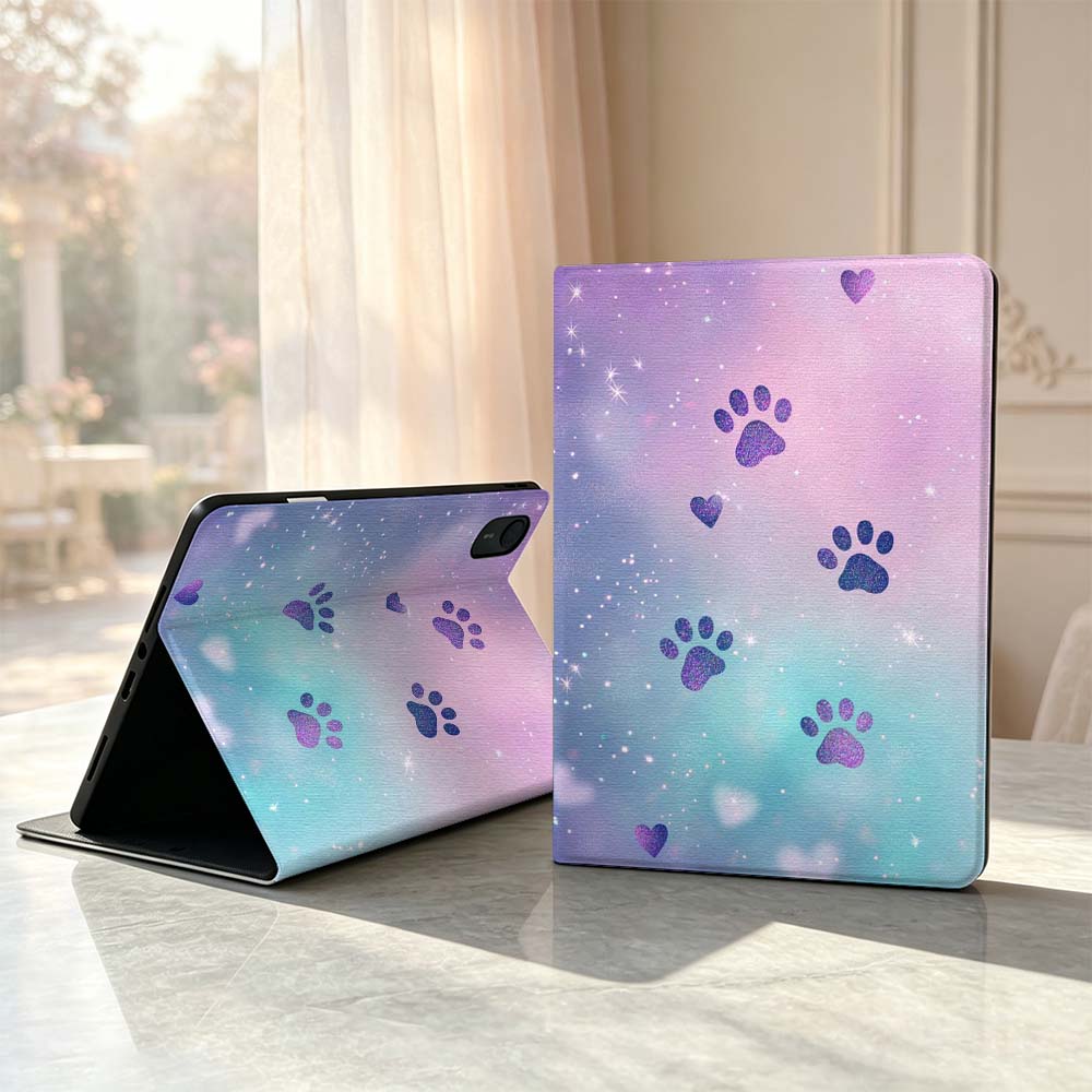 Lenovo Tablet Plus Accessories - Cartoon Glitter Pootjes Afdrukken Zachte Hoes