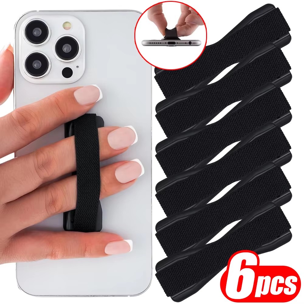 Tablet Phone Accessories - Draagbare telefoongreep, elastische band met zwarte