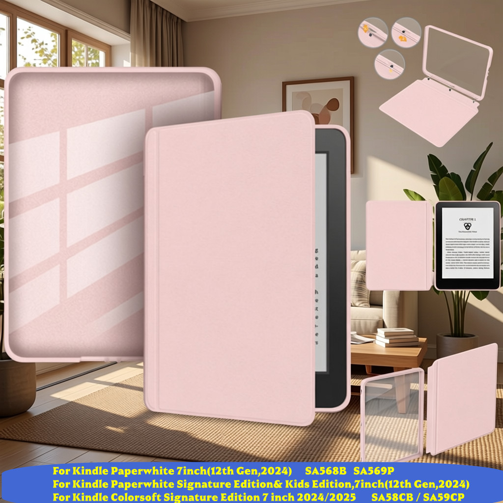Kindle Tablet Accessories - Afneembare hoes voor Kindle Paperwhite 12e