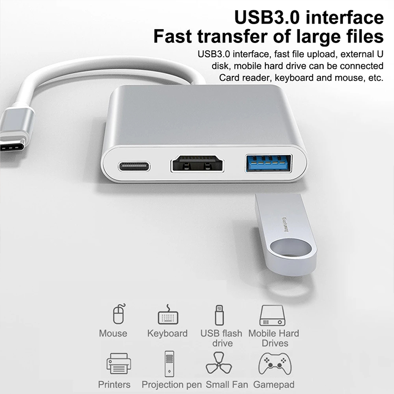 3-in-1 USB Type-C Hub naar 4K  - Tablet Pc Accessories recensie en prijs