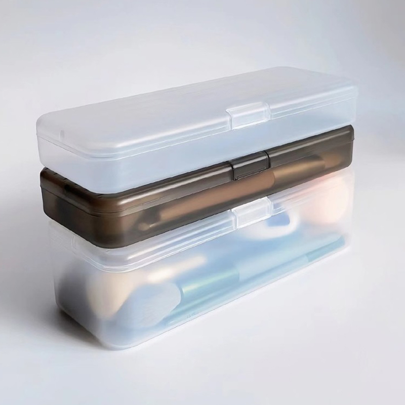 1PC transparante plastic cosme - Case With Pencil Holder recensie en prijs