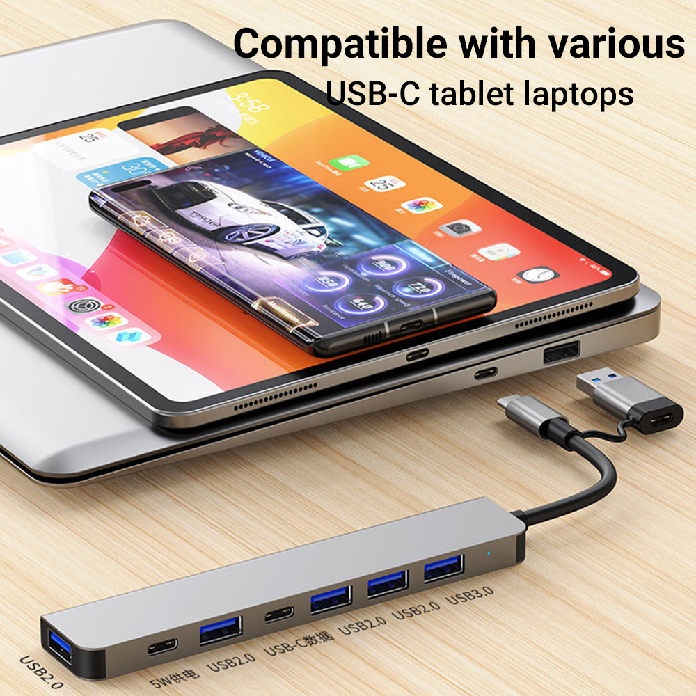 7-in-1 Dual-Head USB-C&USB Doc - Tablet Reading Accessories recensie en prijs