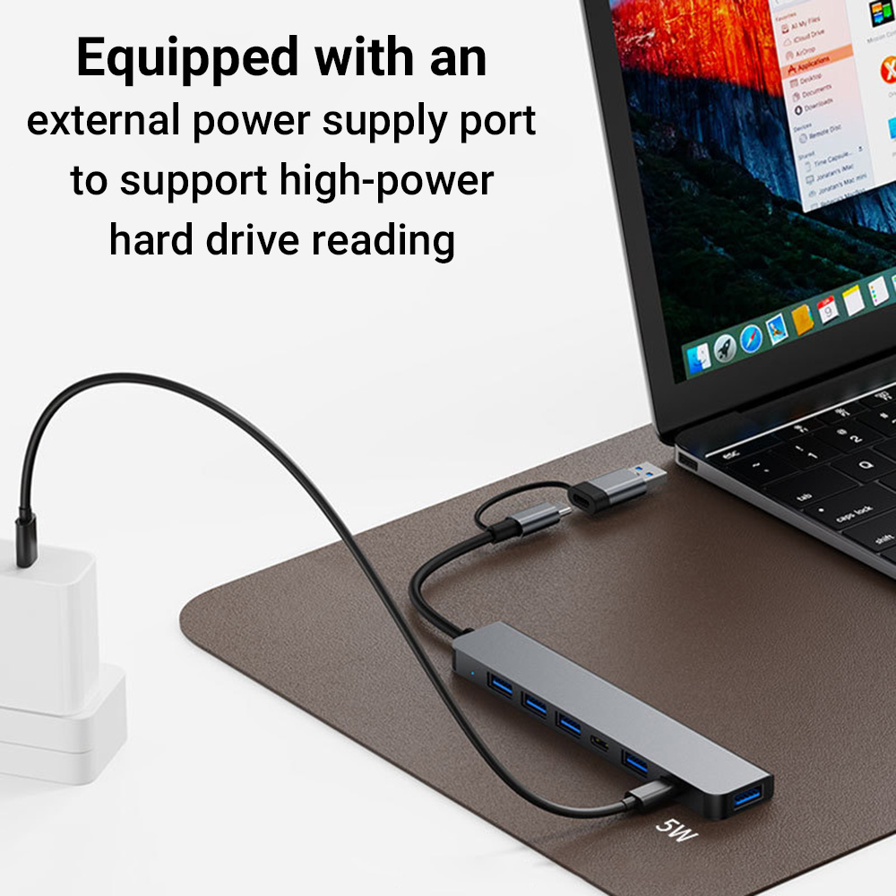 7-in-1 Dual-Head USB-C&USB Doc - Tablet Reading Accessories recensie en prijs