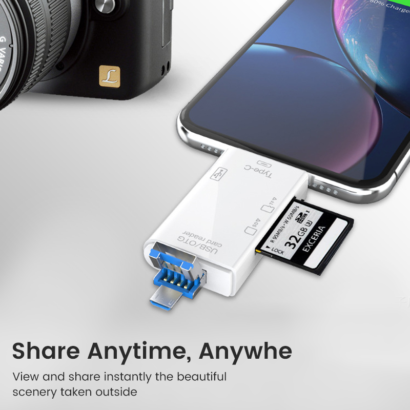 USB Type C-kaartlezer 6-in-1 O - Tablet Reading Accessories recensie en prijs