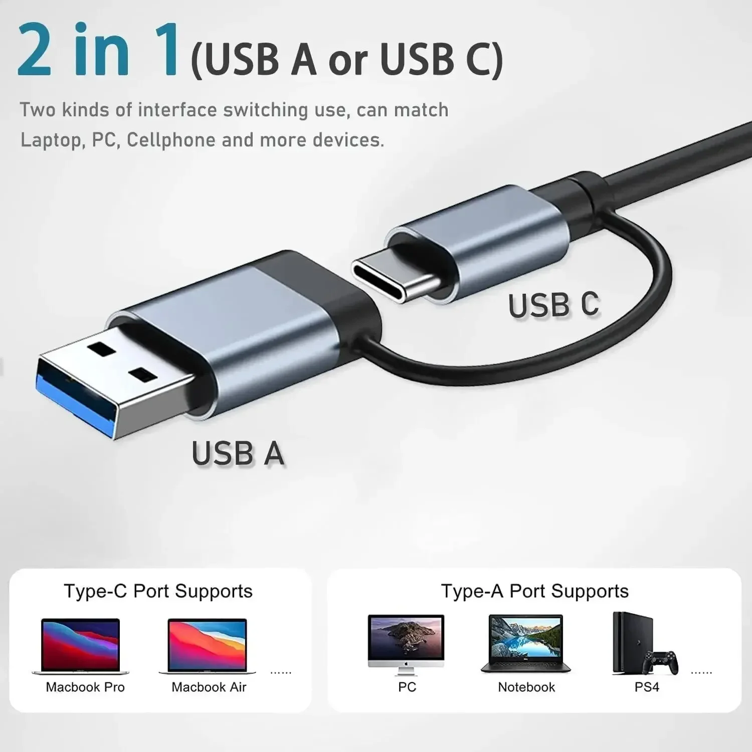 8-in-2 USB-C-hub met 3.0 SD/TF - Microsd Card Tablet recensie en prijs